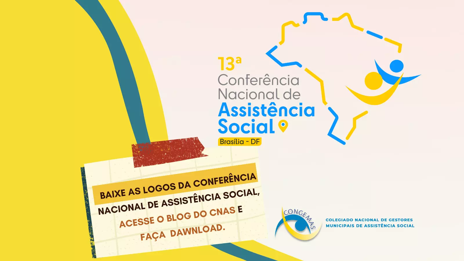 Logos da Conferência Nacional de Assistência Social disponíveis